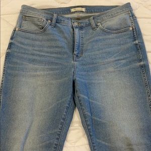 Madewell skinny crop denim jeans 32 10”rise nwot